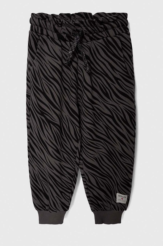 Sisley gyerek pamut melegítőnadrág 3NTDXF00Y.G.SEASONAL fekete AW23