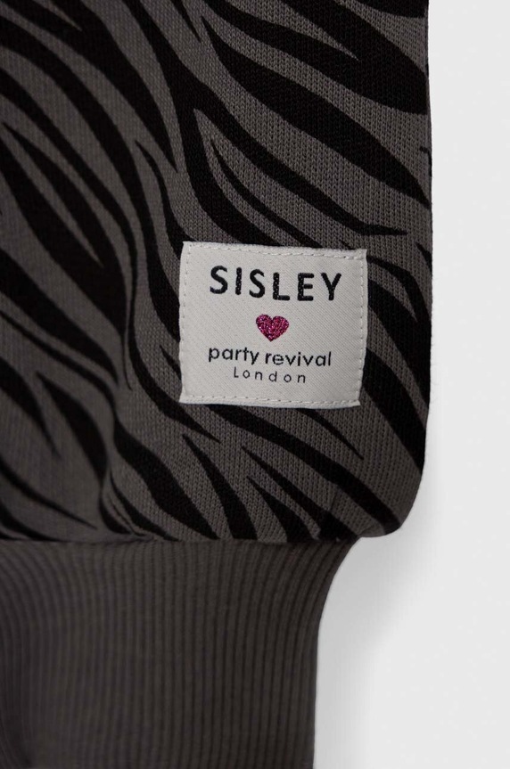 Sisley gyerek pamut melegítőnadrág fekete 3NTDXF00Y.G.SEASONAL