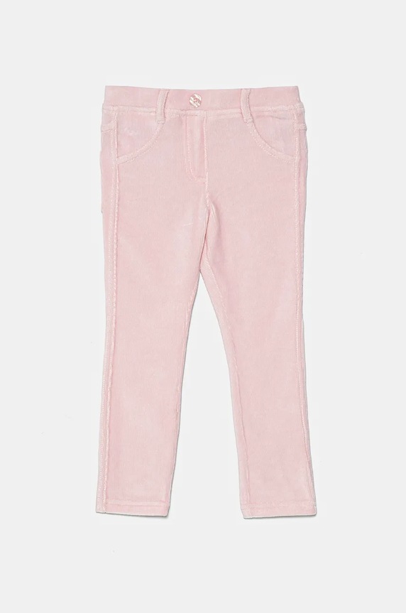 United Colors of Benetton spodnie dziecięce z elastanem różowy 4DZBGE00L.P.SEASONAL