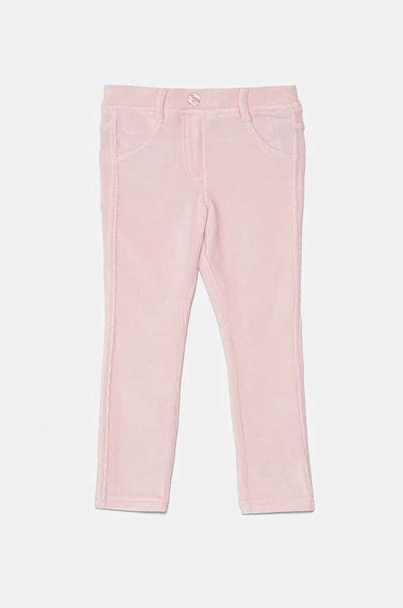 United Colors of Benetton spodnie dziecięce z elastanem różowy 4DZBGE00L.P.SEASONAL