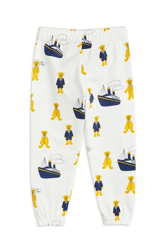 Παιδικό βαμβακερό παντελόνι Mini Rodini 2363011710 λευκό AW23