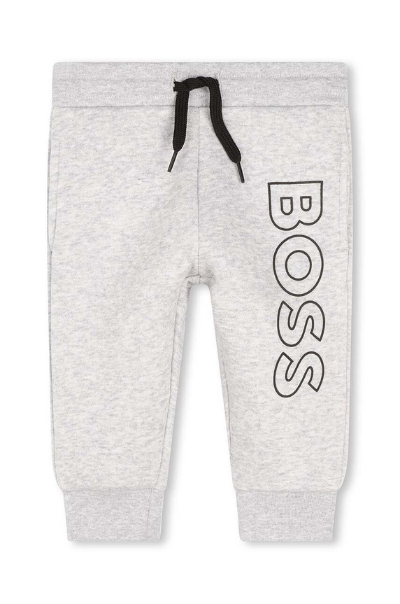 BOSS spodnie dresowe dziecięce dzianina szary J04480.71.81