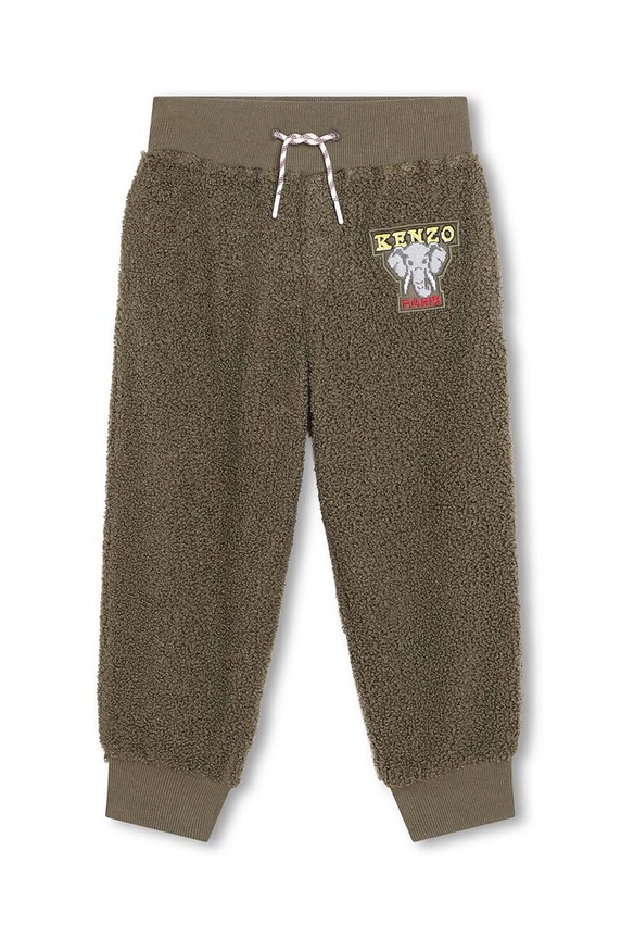 Kenzo Kids spodnie dresowe dziecięce dzianina zielony K24338.114.150
