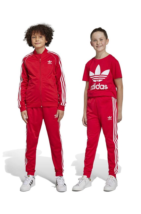 adidas Originals pantaloni de trening pentru copii panza rosu IC3088