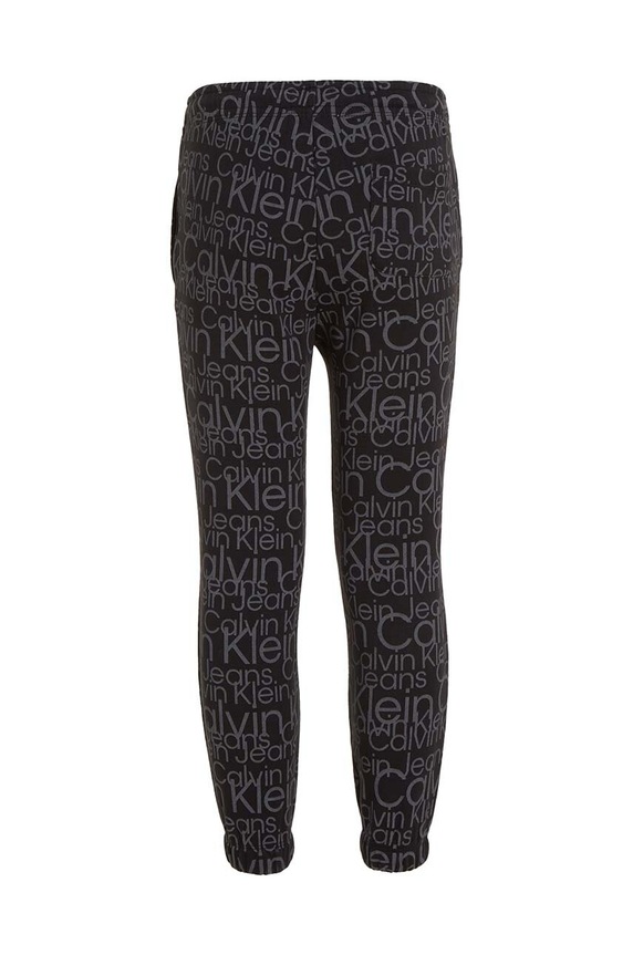 Chłopiec Calvin Klein Jeans spodnie dresowe bawełniane dziecięce IB0IB01896.9BYX czarny