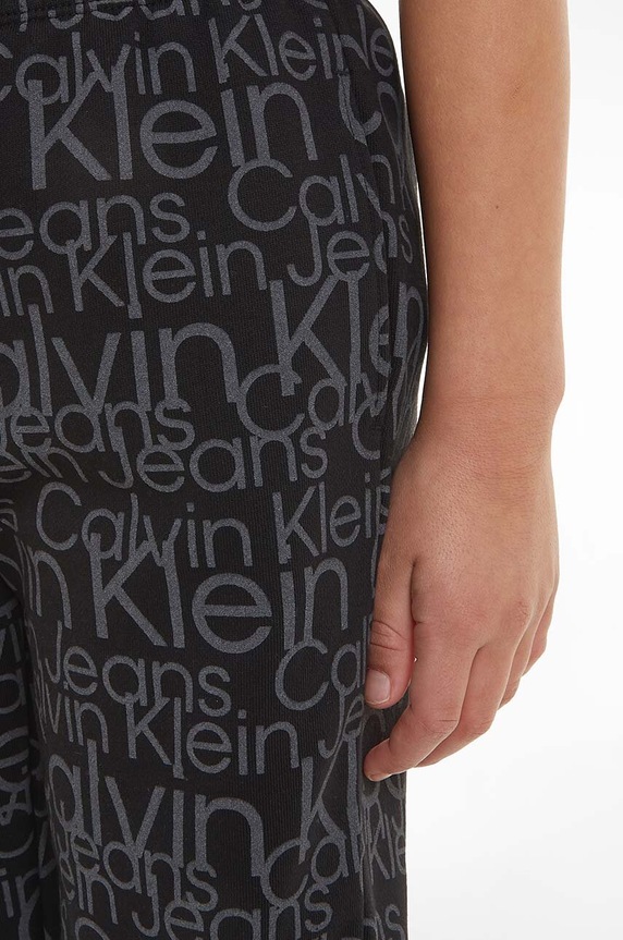 Calvin Klein Jeans spodnie dresowe bawełniane dziecięce IB0IB01896.9BYX czarny