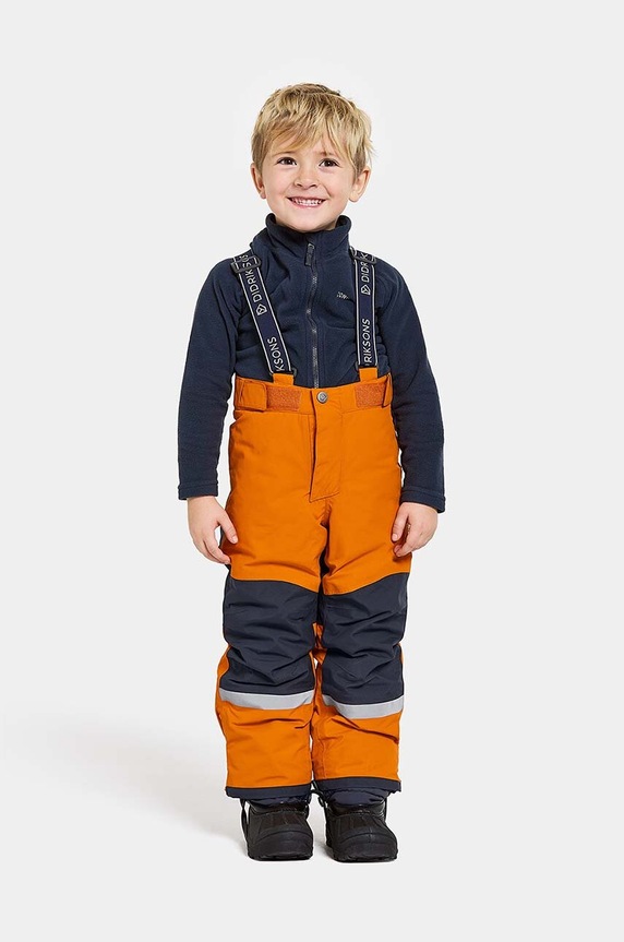Detské lyžiarske nohavice Didriksons IDRE KIDS PANTS látka oranžová 504357