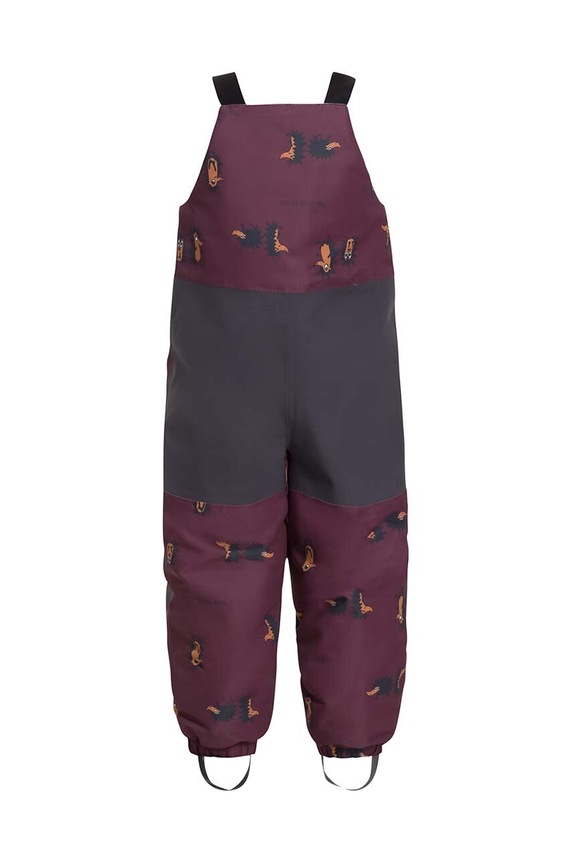 Детски зимен спортен панталон Jack Wolfskin GLEEL 2L INS PRINT BIB 1610451 бордо AW23