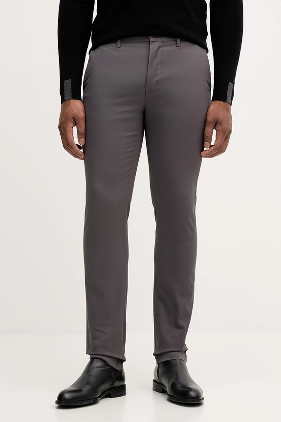 Kalhoty Tommy Hilfiger látka šedá MW0MW26619