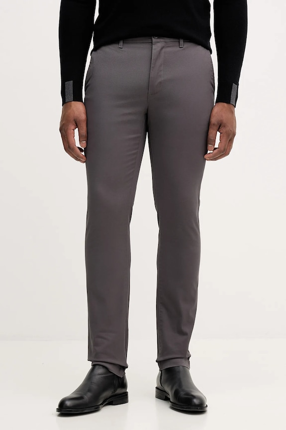 Kalhoty Tommy Hilfiger látka šedá MW0MW26619