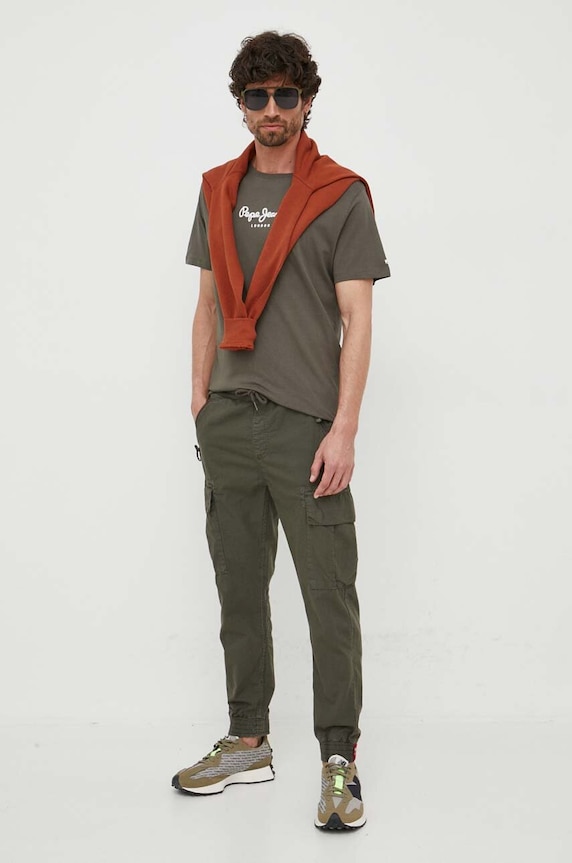 Alpha Industries pamut nadrág 116201.136 zöld AW25