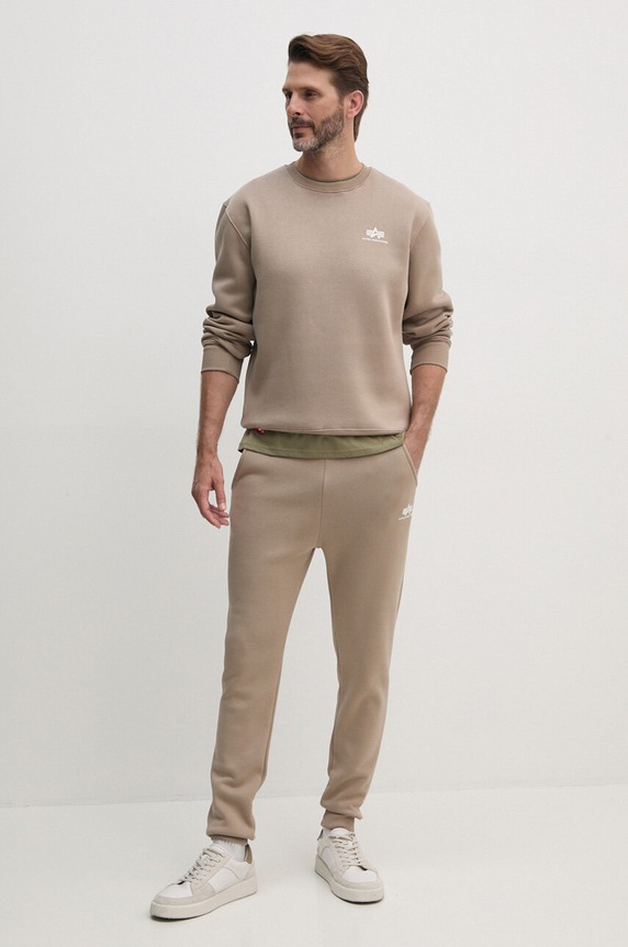 Alpha Industries spodnie dresowe 116370.03 beżowy AW24