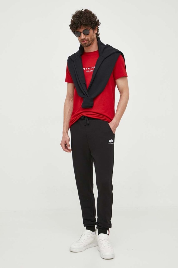 Παντελόνι φόρμας Alpha Industries 116370.03 μαύρο AW24