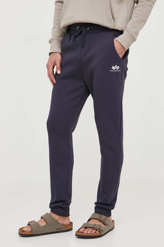 Spodnji del trenirke Alpha Industries Pletenina mornarsko modra 116370.07
