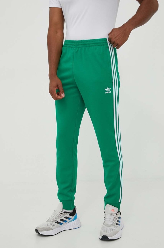 adidas Originals spodnie dresowe Adicolor Classics SST dzianina zielony IK3515