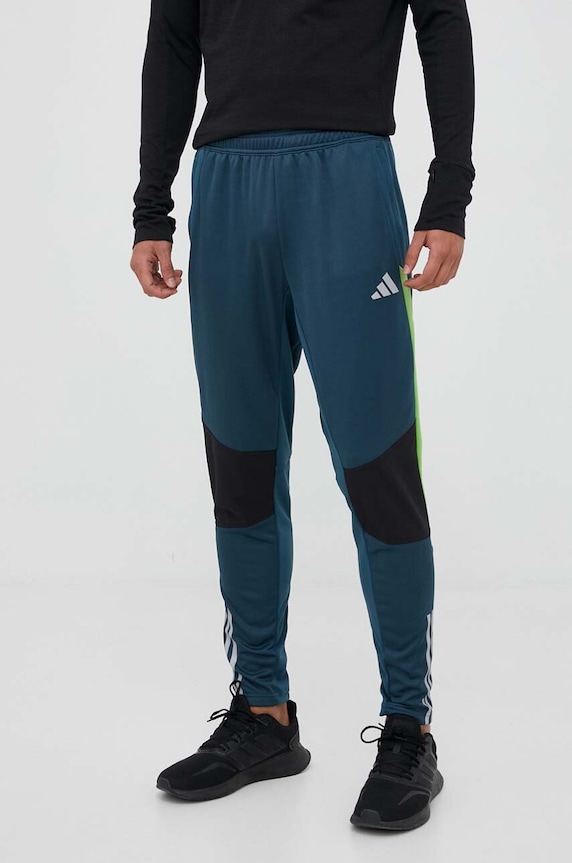adidas Performance spodnie treningowe Tiro 23 Competition Winterized dzianina niebieski IL7264