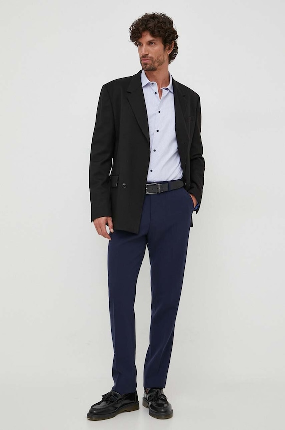 United Colors of Benetton spodnie 49HHUF034.016 granatowy AW23