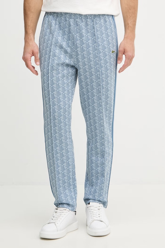 Lacoste teplákové nohavice pánske s bavlnou pletenina modrá XH1440