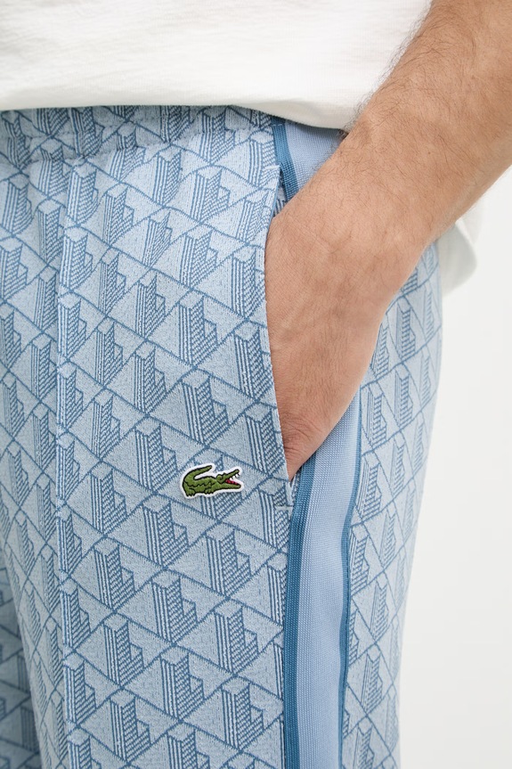Lacoste teplákové nohavice pánske s bavlnou modrá XH1440