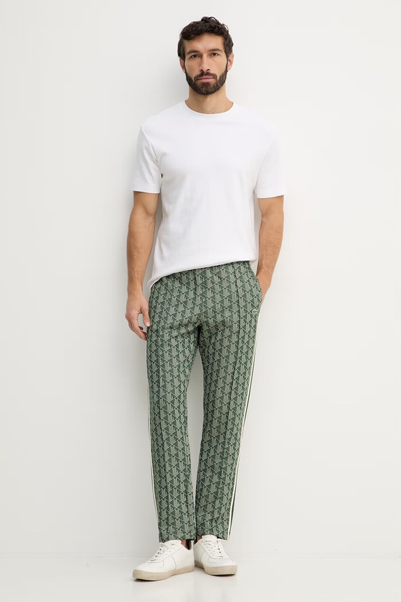 Lacoste pantaloni de trening din bumbac pentru bărbați XH1440 verde SS26