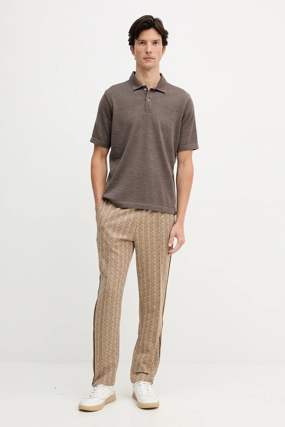 Lacoste Pantaloni de trening cu bumbac pentru bărbați XH1440 bej SS26
