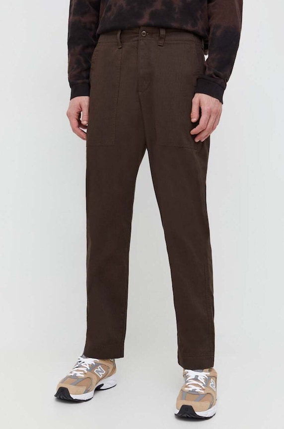 Abercrombie & Fitch spodnie bawełniane bawełna brązowy KI130.3046.410