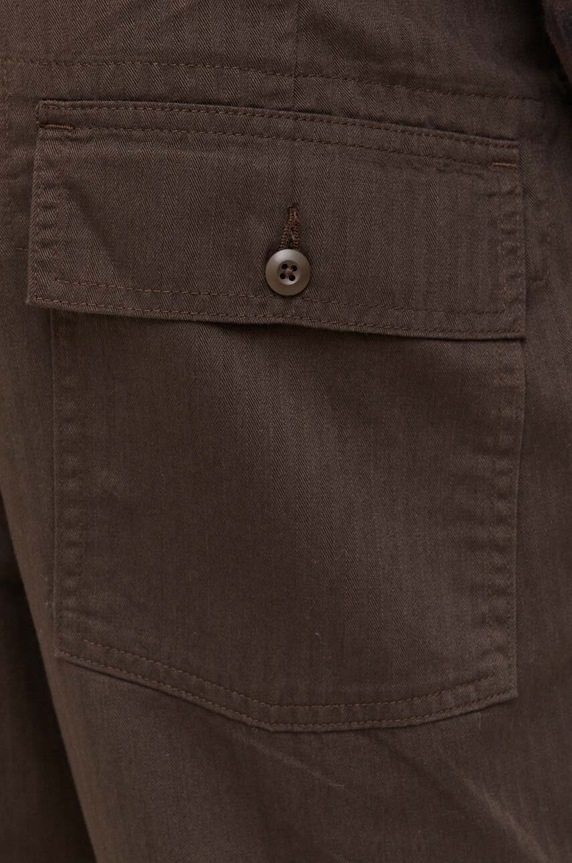 Abercrombie & Fitch spodnie bawełniane brązowy KI130.3046.410