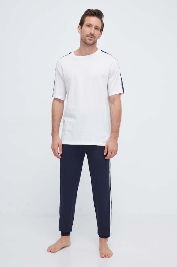 Pamučni donji dio trenirke Tommy Hilfiger UM0UM03013 mornarsko plava AA00