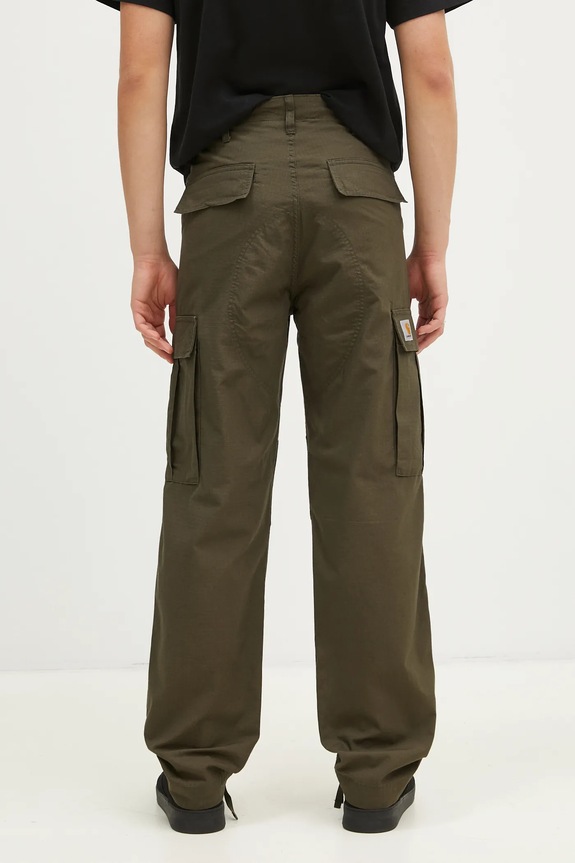 Odzież Carhartt WIP spodnie bawełniane Regular Cargo Pant I032467.6302 zielony