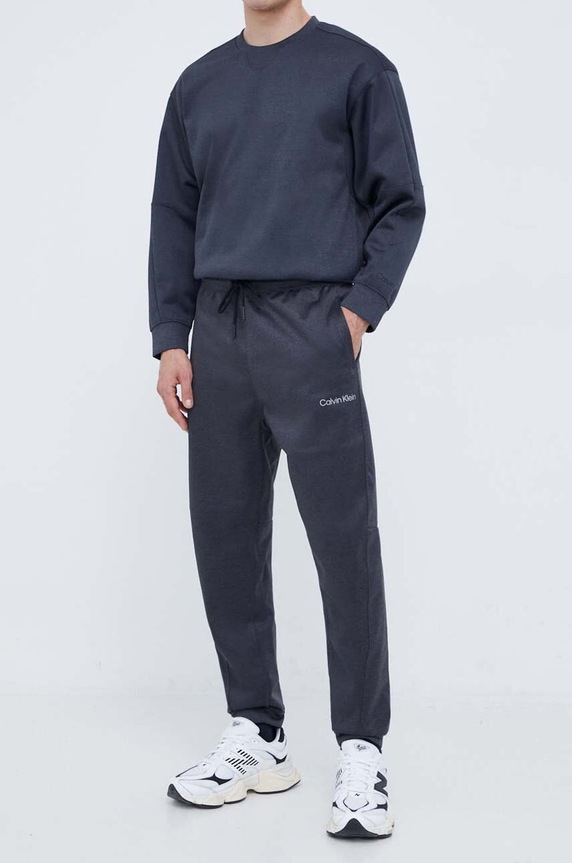 Calvin Klein Performance spodnie treningowe dzianina szary 00GMF3P613