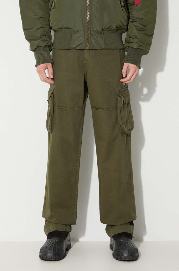 Pamučne hlače Alpha Industries Jet Pant pamuk zelena 101212.142