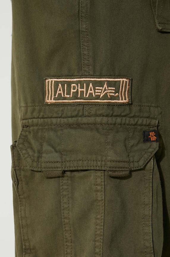 Pamučne hlače Alpha Industries Jet Pant 101212.142 zelena