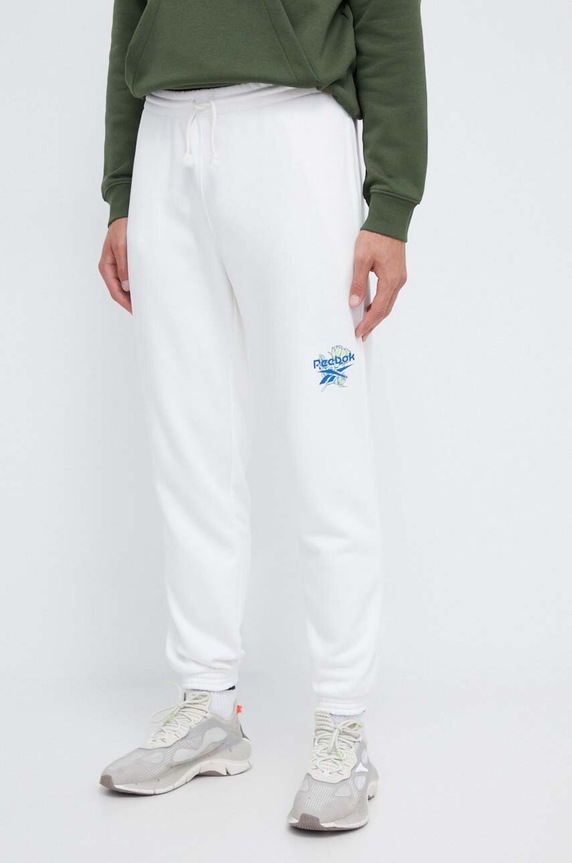 Reebok spodnie dresowe 100071823 biały AW23