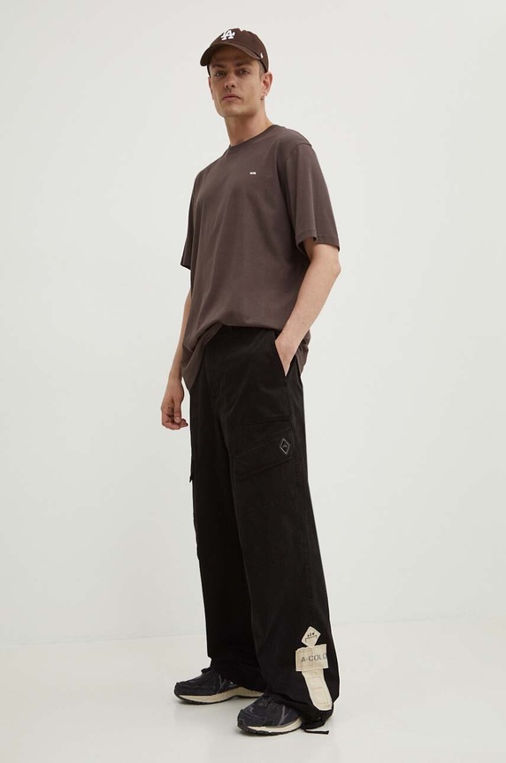 Bavlněné kalhoty A-COLD-WALL* ANDO CARGO PANT látka černá ACWMB209A