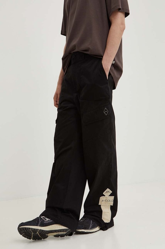 Bavlněné kalhoty A-COLD-WALL* ANDO CARGO PANT černá ACWMB209A