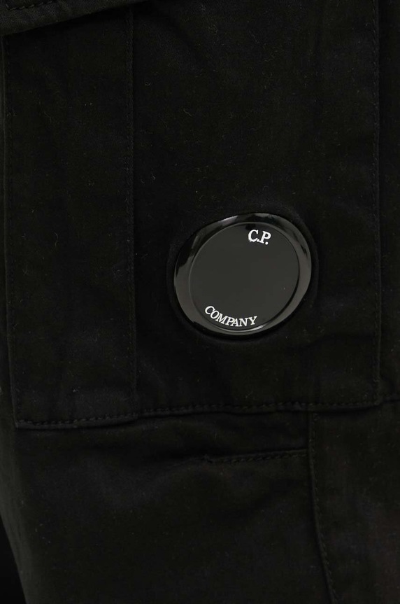C.P. Company trousers STRETCH SATEEN CARGO PANTS black 15CMPA186A005529G