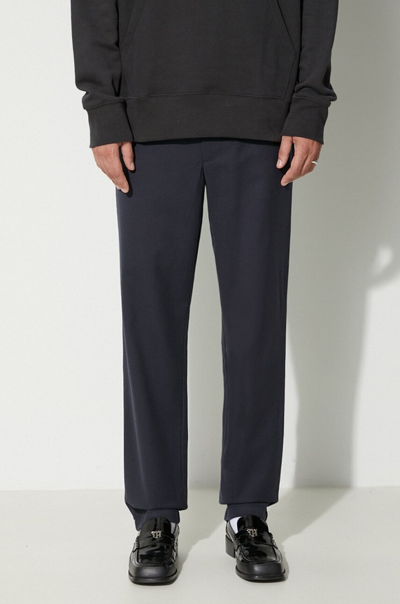 Norse Projects wool blend trousers Ezra Relaxed Cotton Wool Twill Trouser fabric navy N25.0391.7004