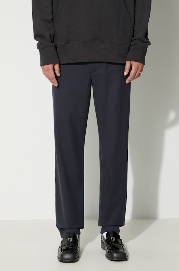 Norse Projects wool blend trousers Ezra Relaxed Cotton Wool Twill Trouser fabric navy N25.0391.7004