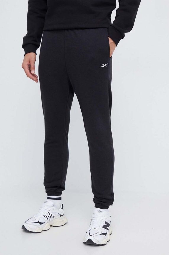 Παντελόνι Reebok πλεκτό ύφασμα μαύρο 100065874