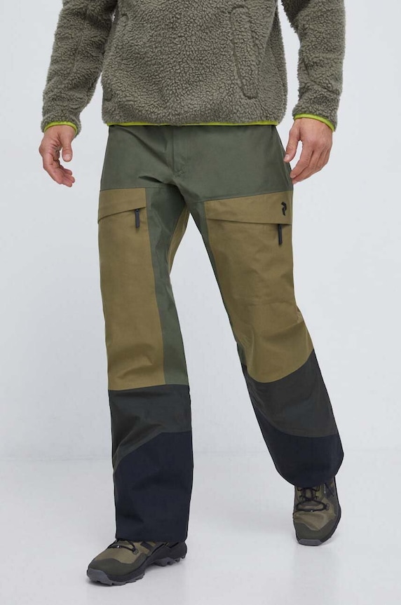 Lyžařské kalhoty Peak Performance Gravity Gore-Tex látka zelená G79000