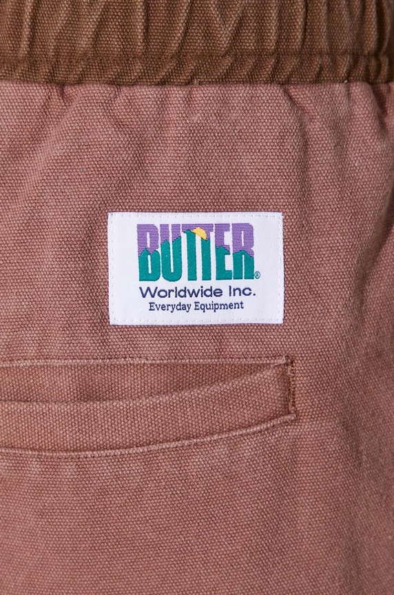 Butter Goods cotton trousers Washed Canvas Patchwork Pants BGQ3234201 brown