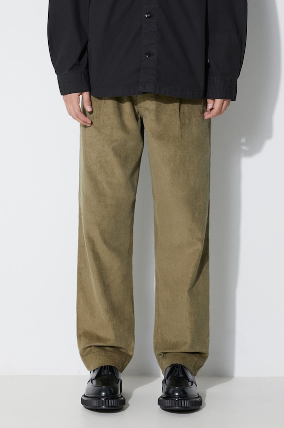 Menčestrové nohavice Maharishi Loose Chino chinos zelená 4568.OLIVE