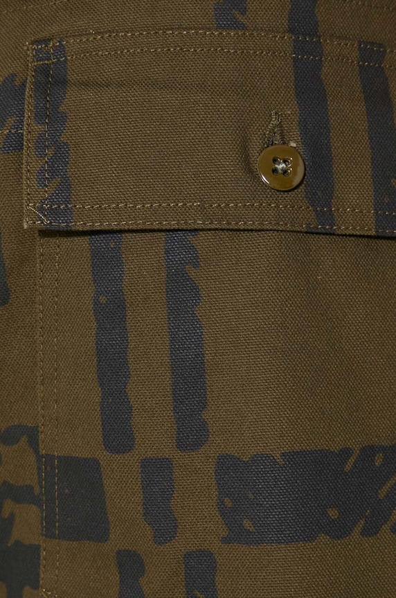 Engineered Garments cotton trousers Fatigue Pant green 23F1F004.CT255