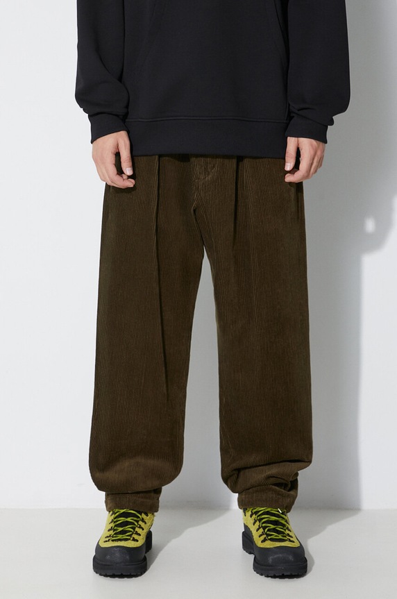 Engineered Garments corduroy trousers Carlyle Pant cotton green 23F1F012.WP009