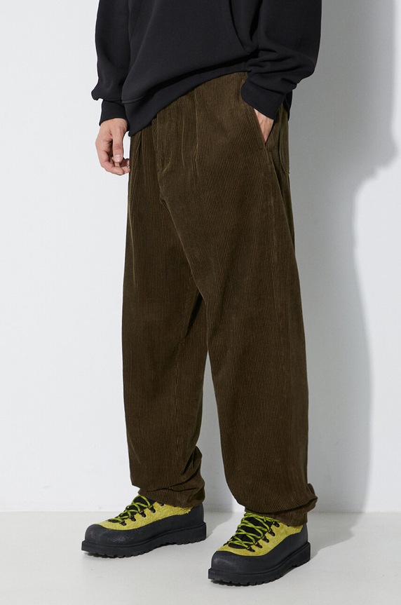 Engineered Garments corduroy trousers Carlyle Pant green 23F1F012.WP009