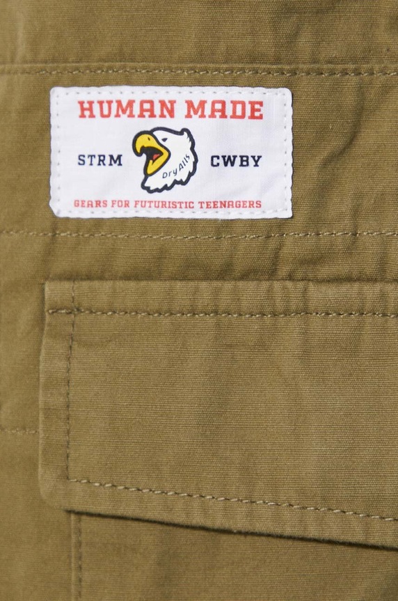 Human Made pantaloni in cotone Military Easy HM26PT014 verde