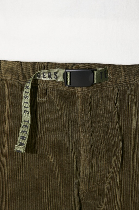 Human Made pantaloni de catifea cord Corduroy Easy HM26PT017 verde