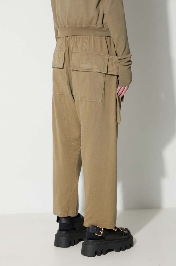 Rick Owens cotton trousers DU02C5371.RIG green