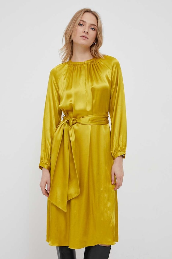 Seidensticker rochie fixat galben 60.135374