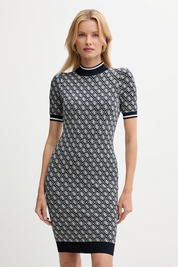 Φόρεμα Guess casual σκούρο μπλε W3YK39.Z37K0
